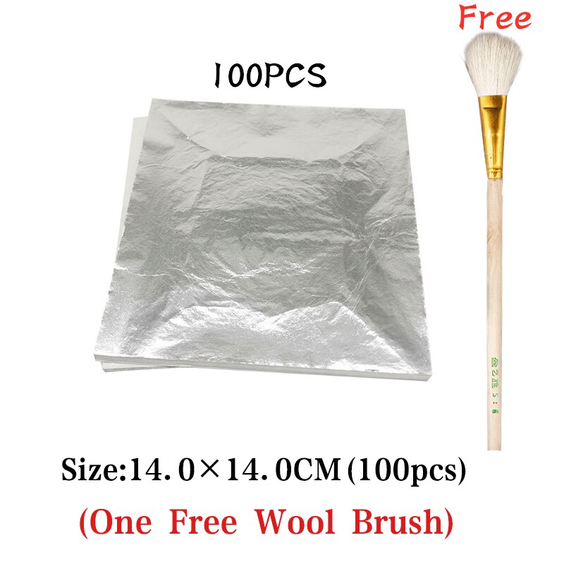 Imitacja złota liść papier miedź aluminium liść złoto arkusze folii rzemiosło artystyczne projekt papier złocenie złoto srebro folia miedziana papiery: 14CM Aluminum Leaf