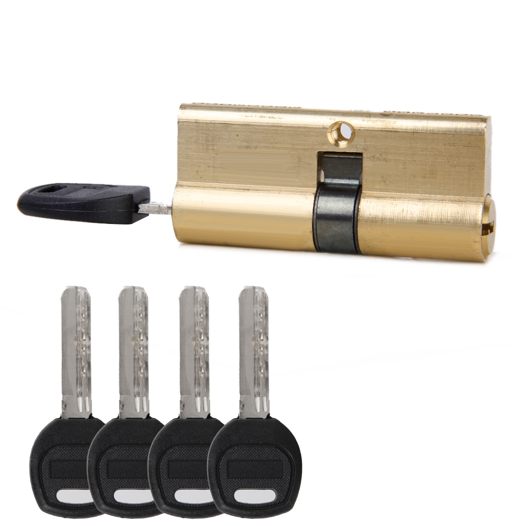 70MM 32.5/37.5 Brass Key Cylinder Door Lock Barrel High Security Anti Snap/Bump/Drill/Pick With 7 Keys
