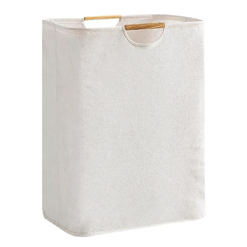 Large Laundry Hamper Collapsible Laundry Basket with Bamboo Handles Freestanding Waterproof Clothes Hamper for Laundry Room: green
