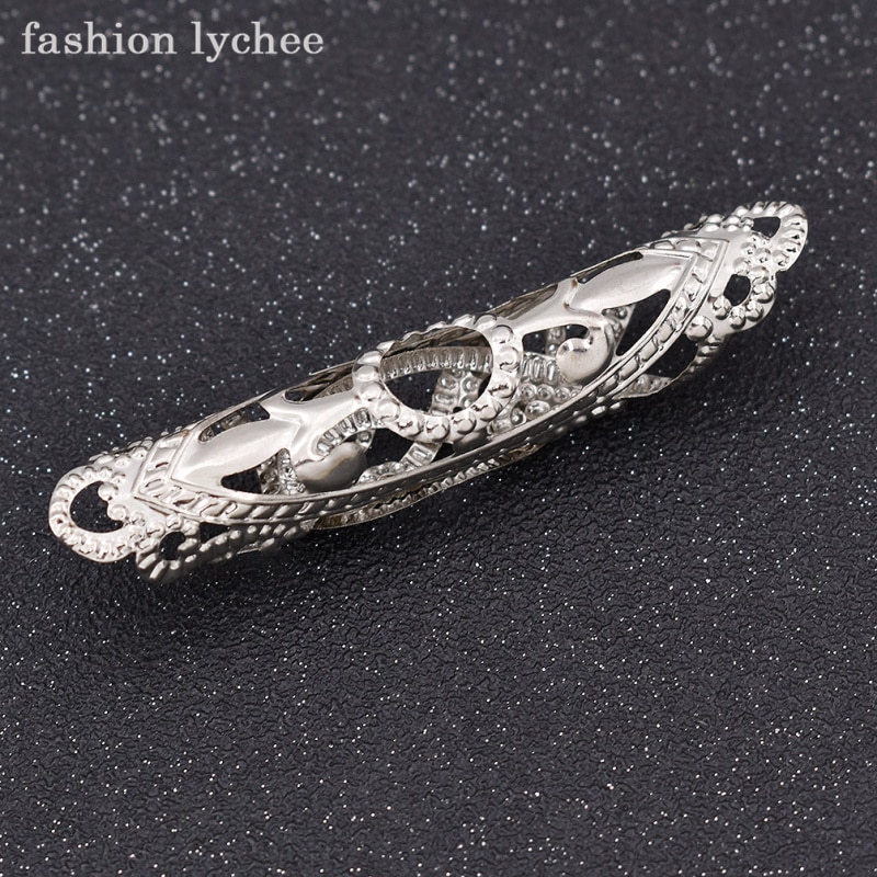 lychee Vintage Tibetaanse Hol Gesneden Metalen Kralen Dreadlock Manchetten Clip Haarverlenging Tool Sieraden