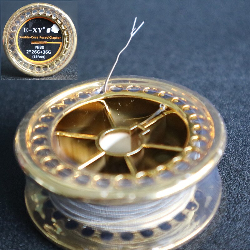 Bobine de fil Clapton fusionné Ni80, 10 pieds/rouleau, 36GA + 4 * 26GA, fil chauffant reconstructible, Alien Clapton: Argent