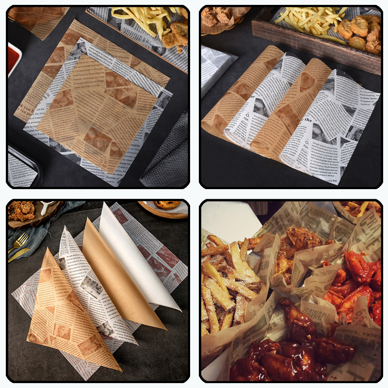 50/100Stck öl beständiges Wachspapier zum Backen von Lebensmitteln Grill Burger Pommes Brot zurück papier Öl absorbieren des Papier Küchen zubehör