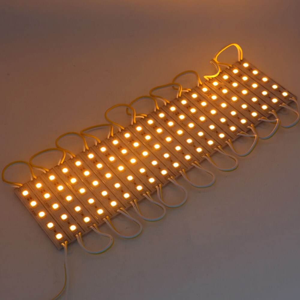 SMD5050 LED Module Light Waterproof 5LEDs 12V DC Commercial Advertisement Boxes Signs Backlight Letters Garden lighting: Yellow