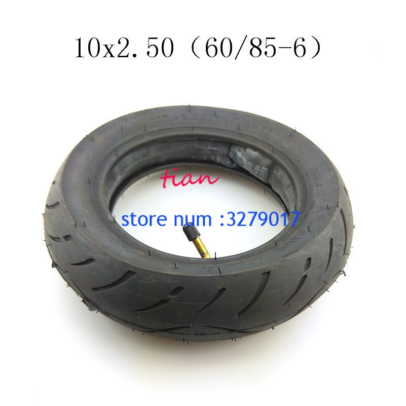 Bärbar 10 x 2.50 (60/85-6) 10 x 2.50 hjul elektrisk skoter balanserande hoverboard själv smart balans däck 10 tums däck innerrör
