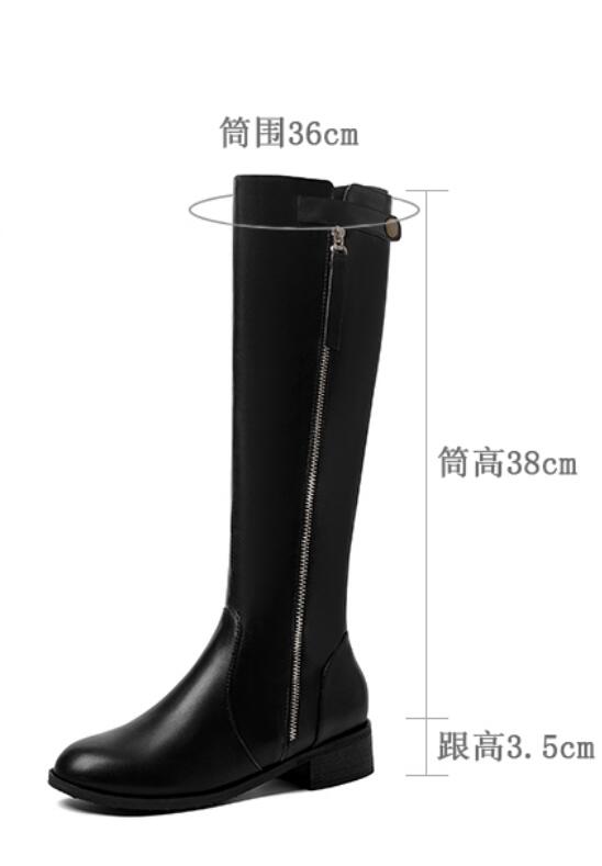Sexy Party Shoes Woman Knee-High Boots Girls Dress Low-heeled Women Boots Bright Leather Long Boots size 43 u328