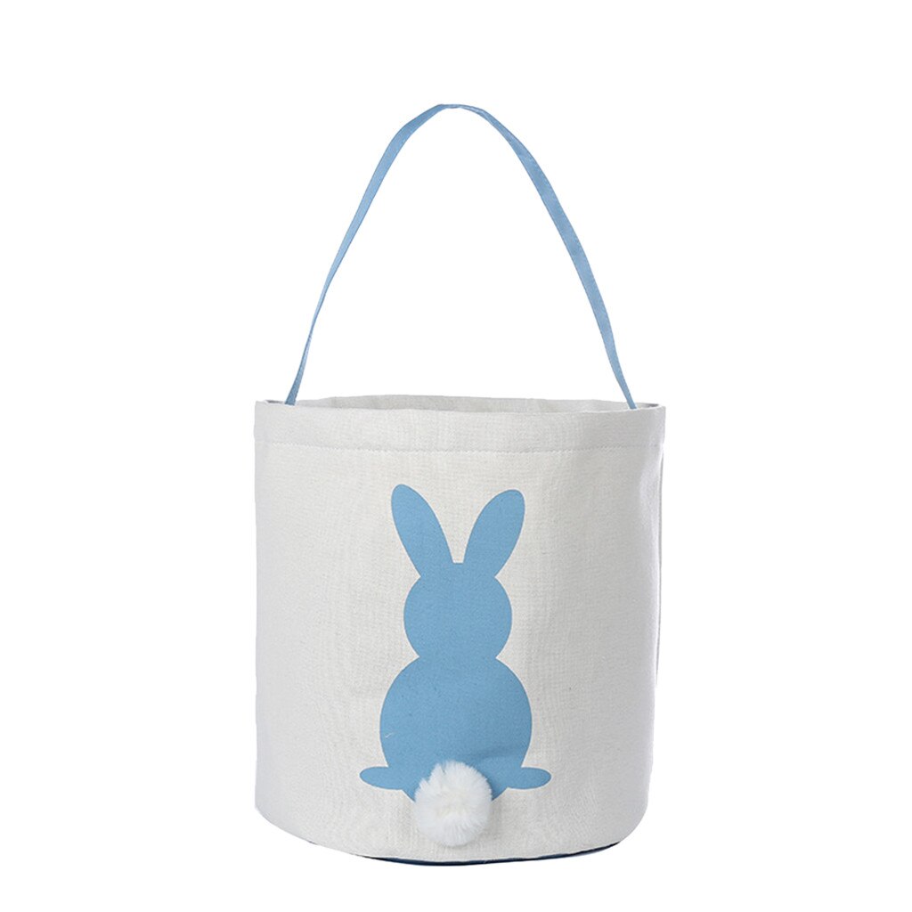 Pasen Ei Mand Konijn Bunny Gedrukt Canvas Carry Eieren Candy Bag Mar16: BU