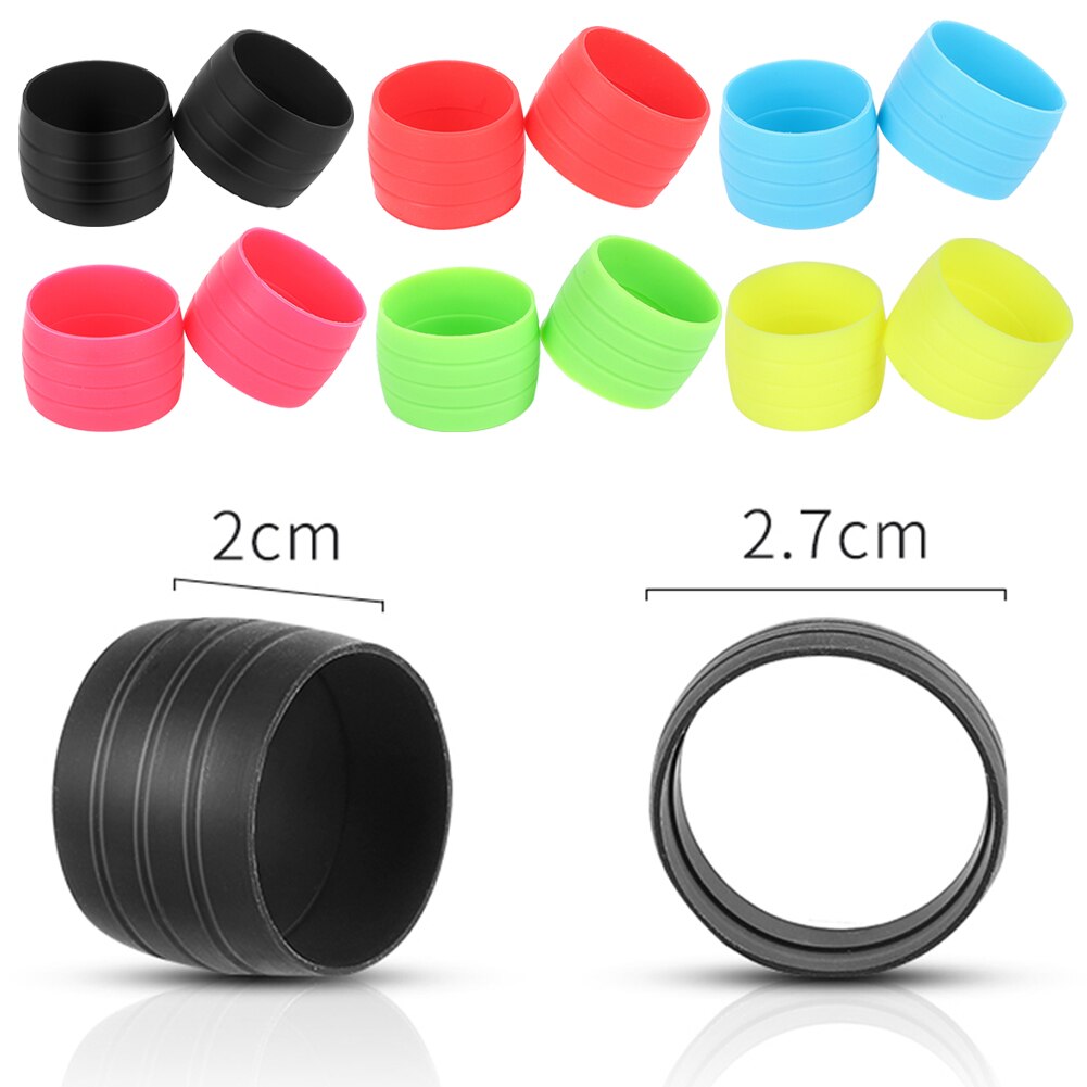 1 paire de bouchons en Silicone pour guidon de vélo, antidérapant, anneau fixe, accessoires de bicyclette, 6 couleurs