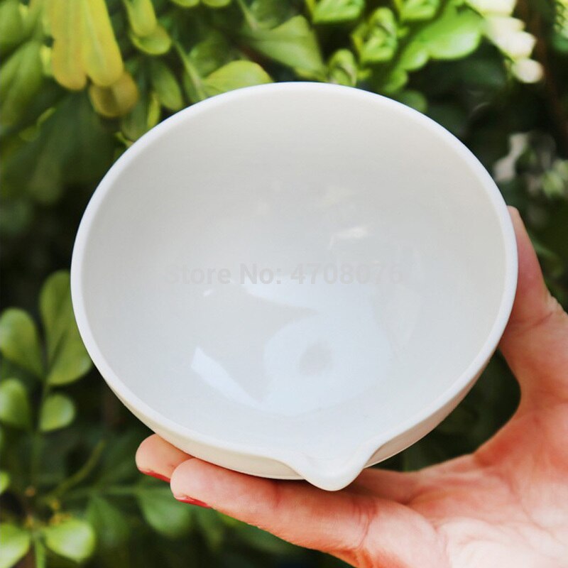 100 ml 3 stks/pak Porselein indampschaal met uitloop ronde bodem Pan verdamping Lab voor wetenschappelijke experimenten dia