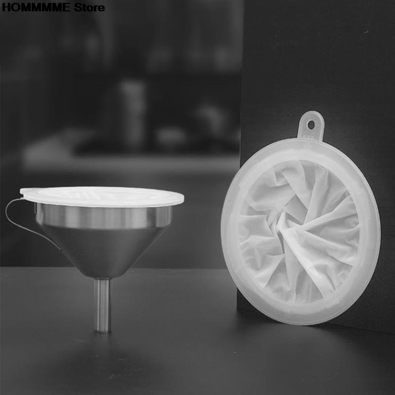 1PC 100 200 filtro in Nylon a rete imbuto in acciaio inossidabile e latte di frutta olio di medicina tradizionale cinese vino bianco acqua bollente