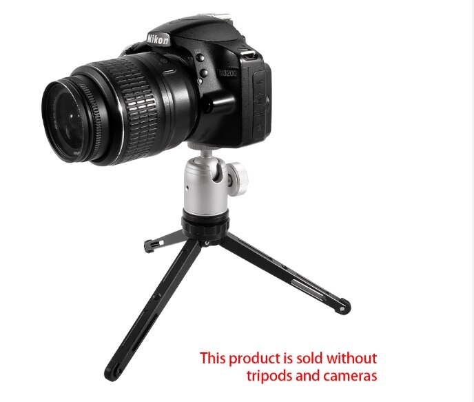 Metal Mini spherical small pan tilt 360 degree panoramic rotatable SLR camera pan tilt tripod mobile phone pan tilt