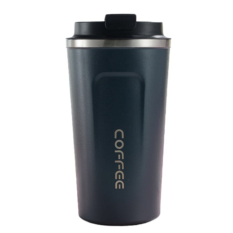 Edelstahl Thermoskanne Tasse dicht Thermo Tasse Reise Thermoskanne Tasse Glas Wasser Flasche Kaffee Tassen Reise Becher Isoliert tasse: Tiefe Blau