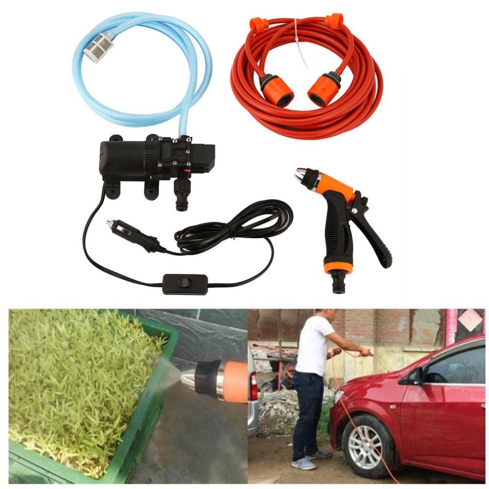 Draagbare Hogedruk Auto Cleaning Kit 70W 130PSI 12V Duurzaam Compleet Diy Auto Wassen Gereedschap Set Waterbesparende