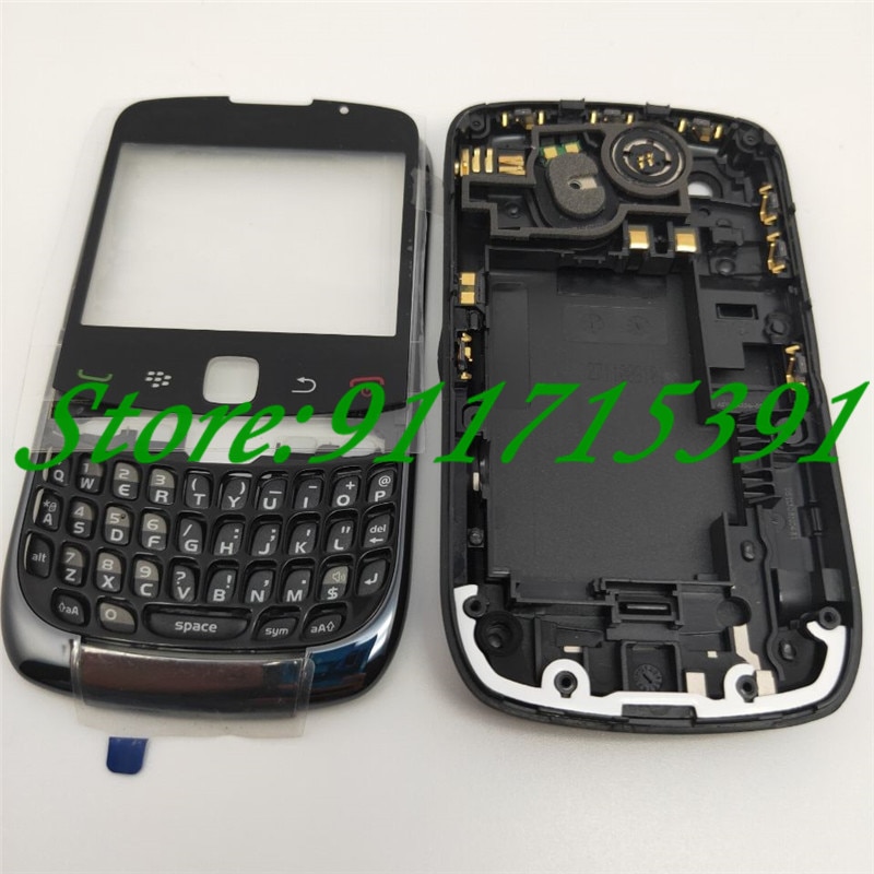 Full Set Housing For Blackberry Curve 9300 Housing Back Battery Cover Case +Side Button + Keypad