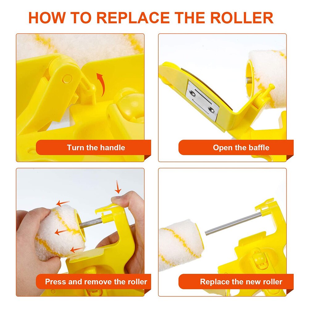 Multifunctionele Roller Kwast Verf Runner Roller Kit Pro Deur Muur Hoek Borstel Clean-Cut Verf Edger roller