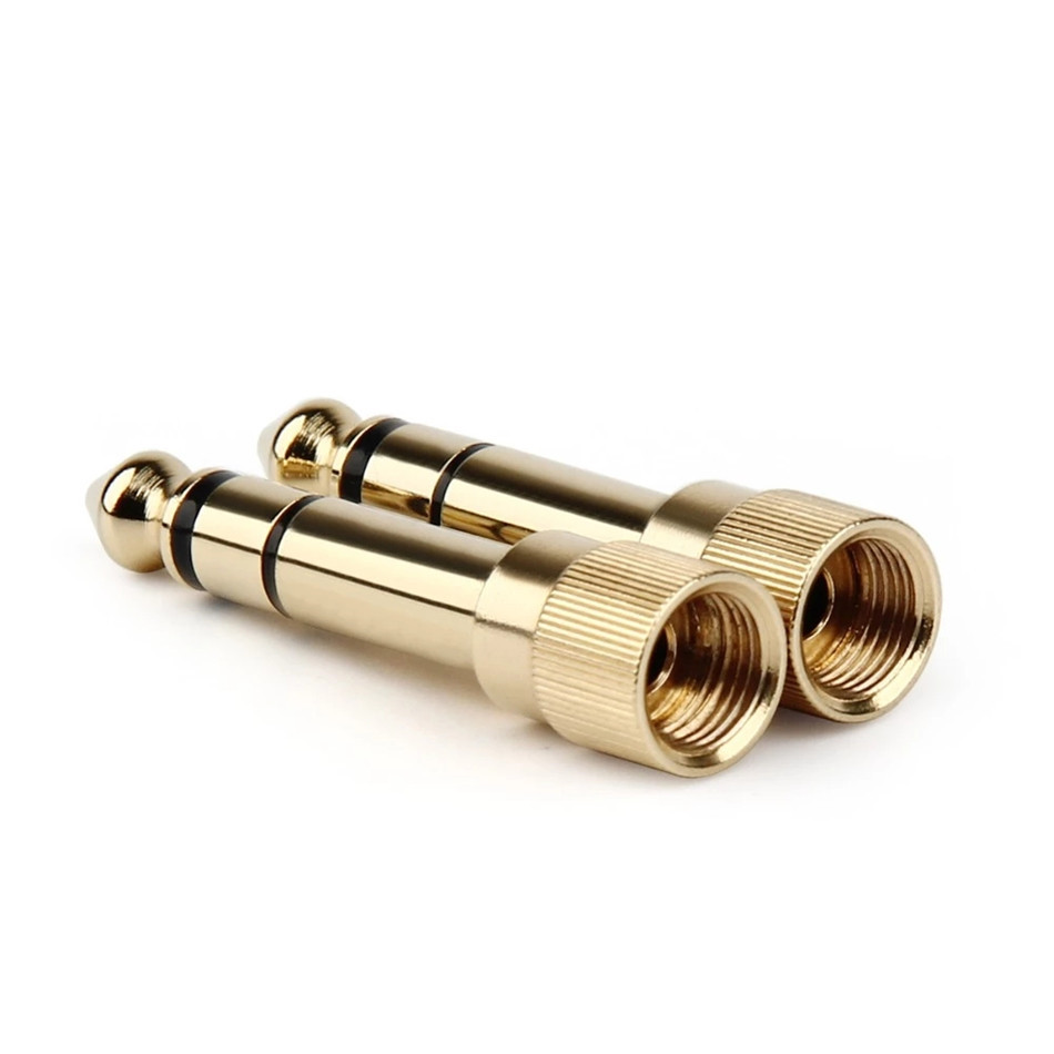 6.35mm female jack naar 3.5mm male jack adapter - Stereo