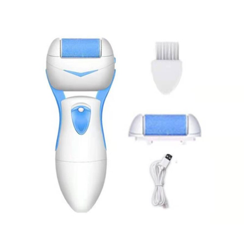 Upgrade Electric Grinder Pedicure Tools Foot Care Tool Pedicura Velvet Smooth Machine Callus Remover for Foot Heel Skin: Product 2-3-Blue
