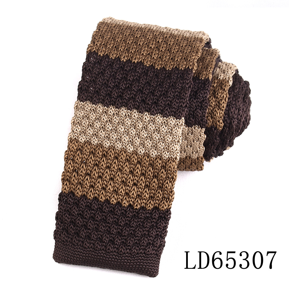 Corbatas de punto a rayas para hombres y mujeres, corbatas delgadas informales para hombres, corbata de cuello de punto delgada para de boda, corbata estrecha marrón: Gris oscuro