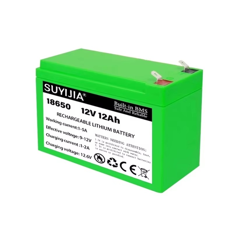 Genopladeligt Lithium Batteri 12V 20Ah 18650 3S7P - 12.6V 3A Oplader: Lilla