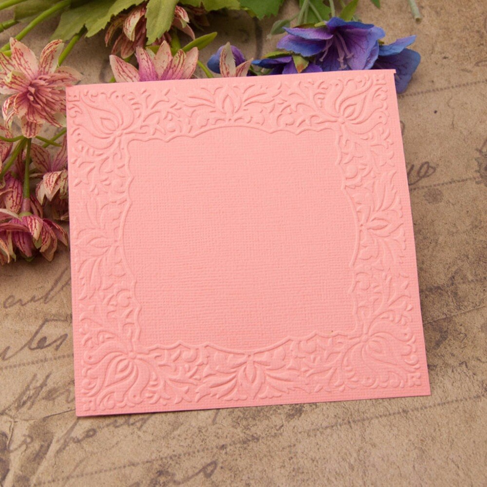 Plastic Embossing Folder Stencils Template Molds DIY Scrapbooking Paper Photo Album Card Decoration Flower Frame-S001