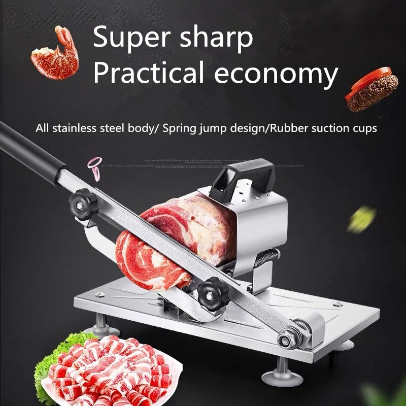 Meat slicer Manual Sliced cutting Machine Automatic Frozen Beef Mutton Roll Cutter for Kitchen commercial