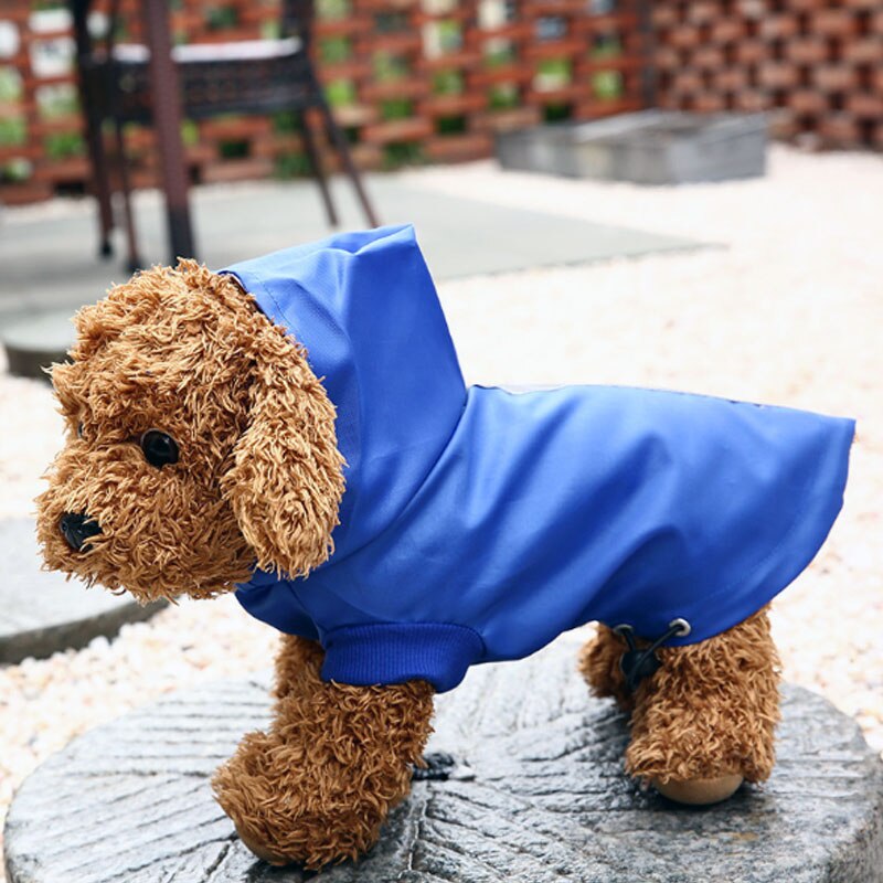Hund reflekterende regnfrakke hvalp kat regnfrakke med hætte vandtæt og uv beskyttelsesjakke åndbar mesh hunde regntøj tøj