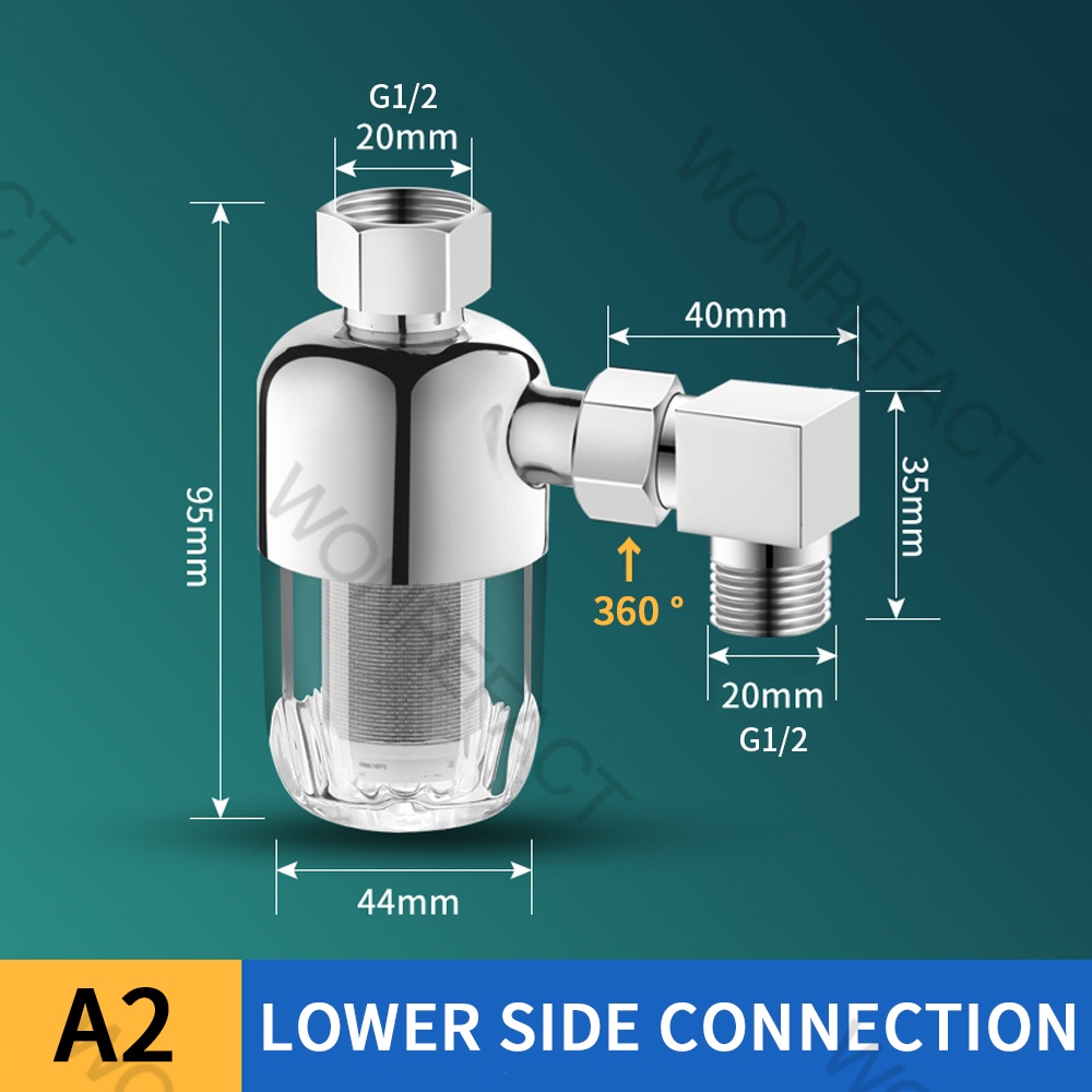 Washing Machine Effluent Purifier Front Filter Bathroom Kitchen Brass Universal Faucet Sediment Filter Water Heater Front Filter: Light Grey
