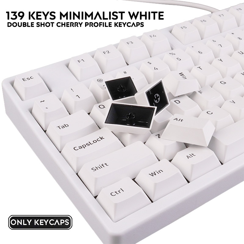 PBT Keycap 139 Keys Cherry Profile Double Shot Keycaps For Filco CHERRY Ducky IKBC Mechanical Gaming Keyboard