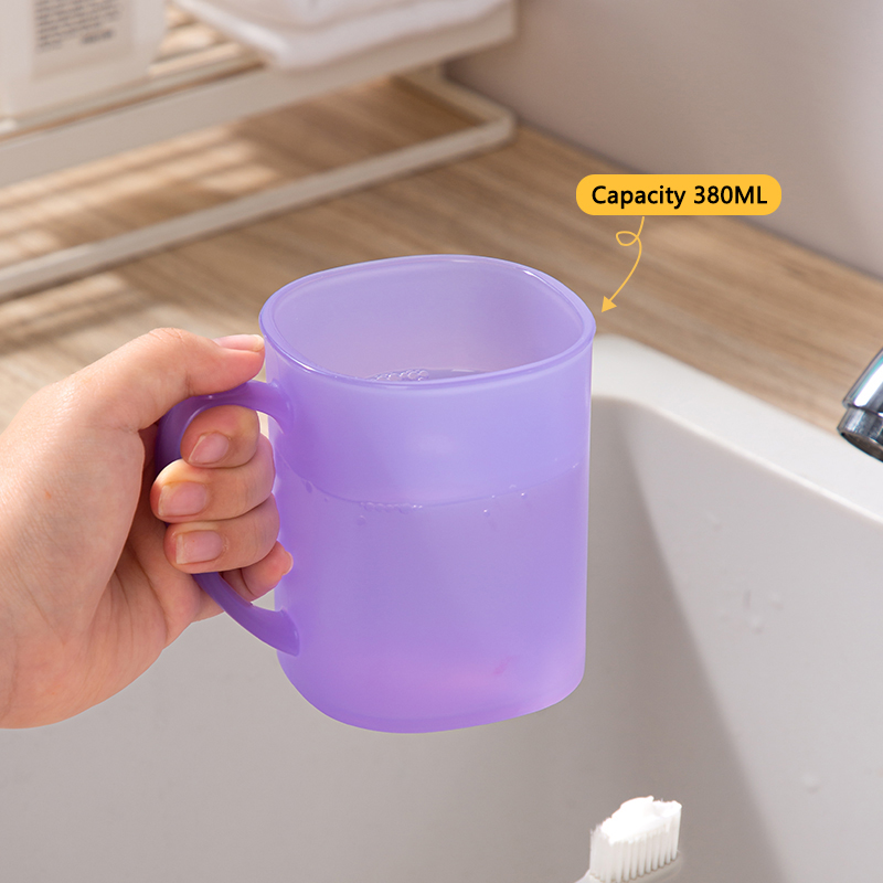 Tandborstkopp plast gurgelkopp mugghandtag hållare barnkoppar munsköljkopp tandborstkopp toalett badrumstillbehör
