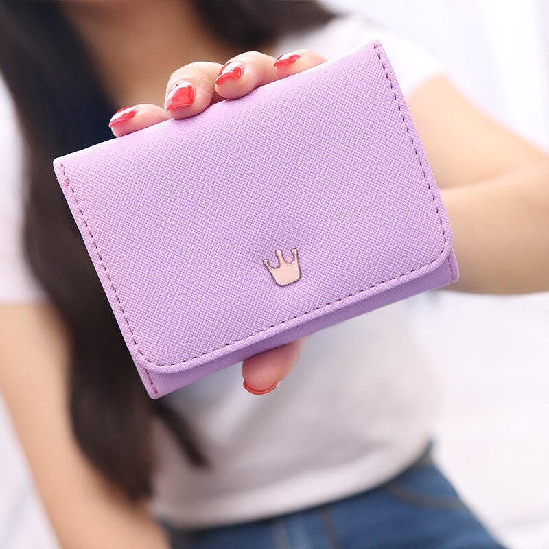 Women's Wallet Short Women Coin Purse Crown Wallets For Woman Card Holder Small Ladies Wallet Female Hasp Mini Clutch For Girl: 3