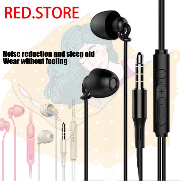 Sovehovedtelefoner in-ear støjreduktion og lydisolering kablede hovedtelefoner kablede headset ørepropper til xiaomi huawei samsung