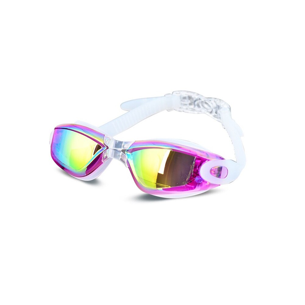 Professionelle Silikon Schwimmen Brille Anti-Nebel-Galvanik UV Schwimmen Gläser für Männer Frauen Tauchen Wasser Sport Brillen: Violett