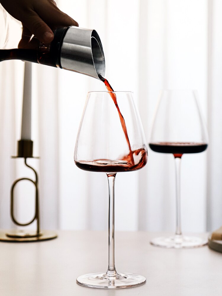 Copa de vino tinto hecha a mano de fondo convexo creativa, cristal ultrafino burdeos, copa de Arte de degustación de vientre grande, 270-600Ml