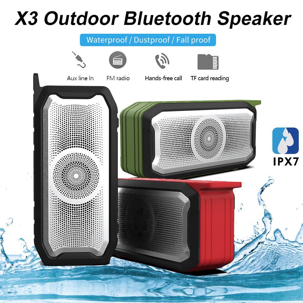 Kabelloser bluetooth-lautsprecher für den außenbereich 5.0 hd klangdimensionen, wasserdicht ( ipx7 ), wasserdichter subwoofer und outdoor-audio-karte