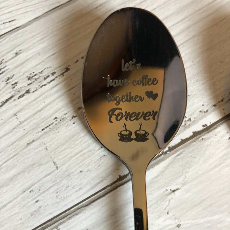 Valentijnsdag Roestvrij Staal Koffie Lepel Verjaardag Cadeau Voor Vriendje Vriendin Wedding Party Servies Decoraties