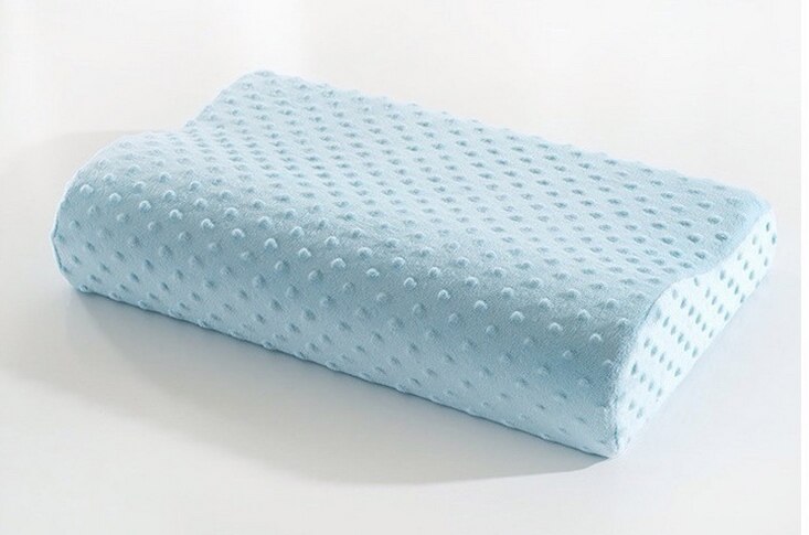 Orthopedische Nek Kussen Fiber Trage Rebound Memory Foam Kussen Cervicale Gezondheidszorg Orthopedische Latex Hals Foam Kussen 23: Sky Blue