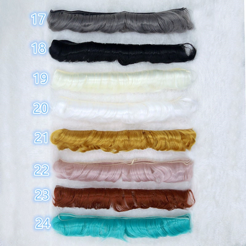 1 pcs Hair bang 5cm*100cm Imitation mohair fiber wigs for 1/3 1/4 1/6 BJD SD chole Ye Luoli doll Wigs curl Hair air bangs wigs