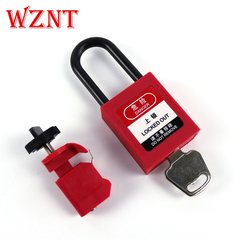 Small circuit breaker lock energy isolation air switch electrical Inside of the needle outward Lock up Safety lock 4 models: NT-TBLO with padlock