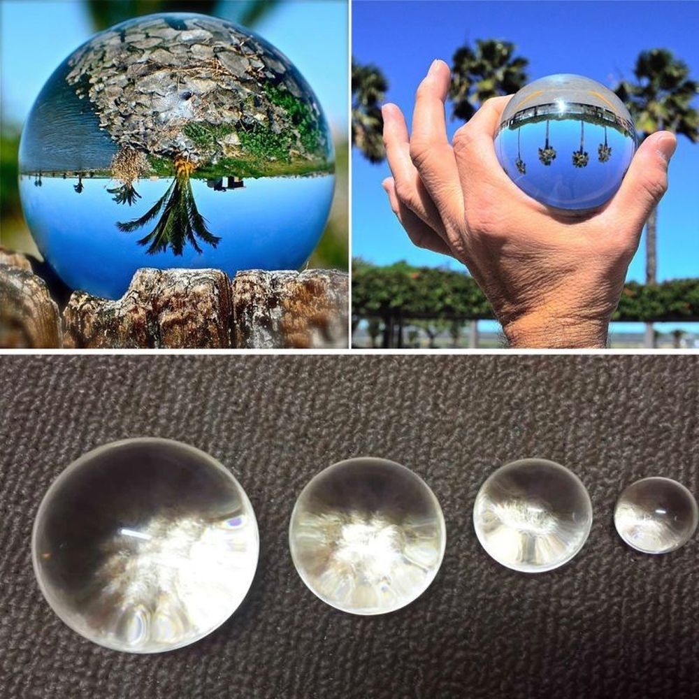 3cm krystalkugler fotografering prop meditation bold kontakt jongleringsglas kugle display (gennemsigtig hvid)