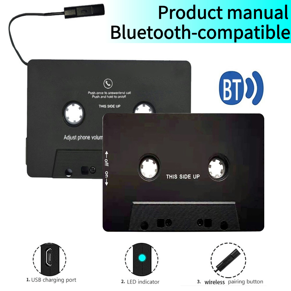 Kassette Adapter Konverter Auto Band Audio- Universal- Bluetooth Konverter Auto Band AUX Musik Kassette für Aux Stereo
