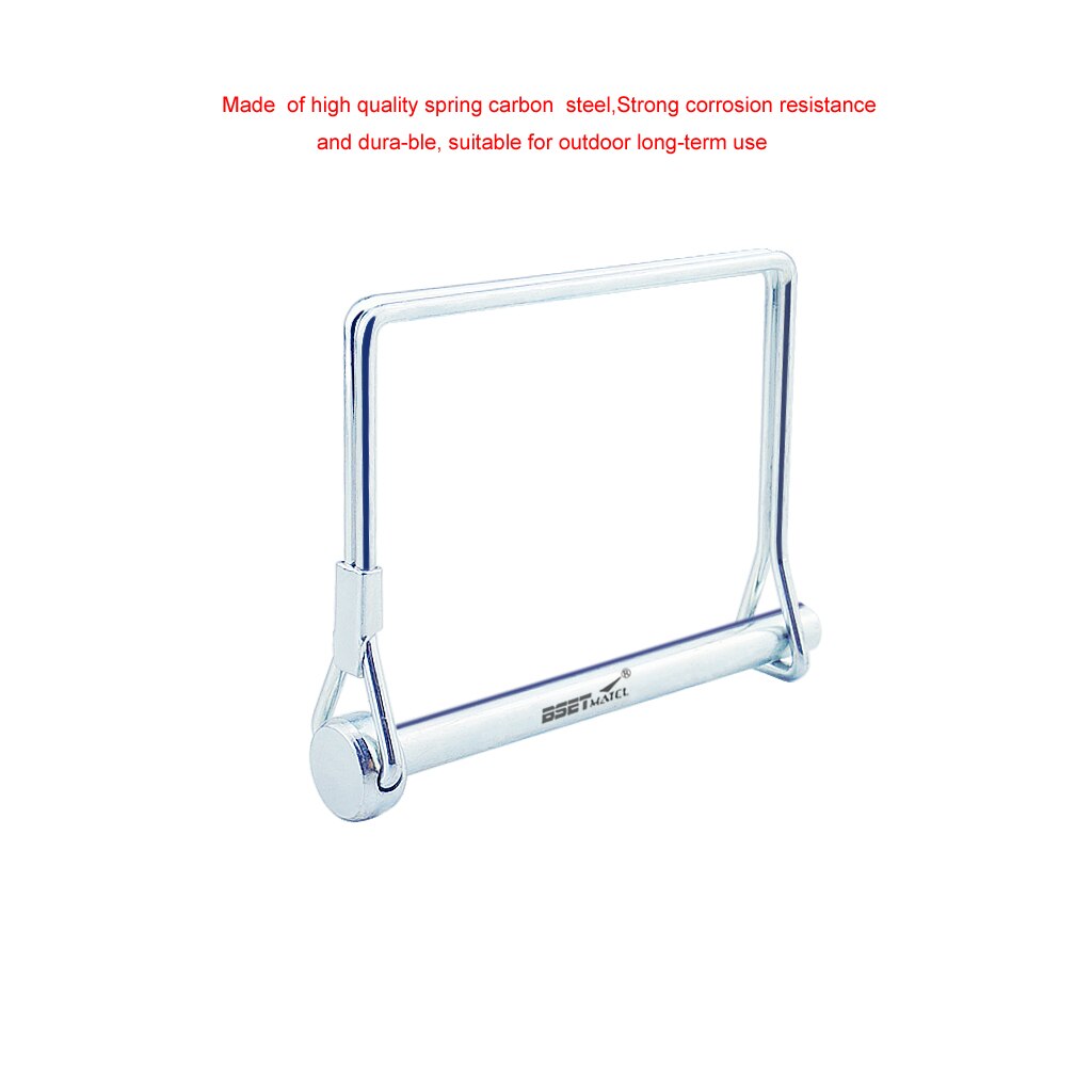 2PCS Spring Carbon Steel Square Shaft Locking Lock Pin Safety Coupler Retainer Farm Trailers Wagons Lawn Garden Auto Car Trailer