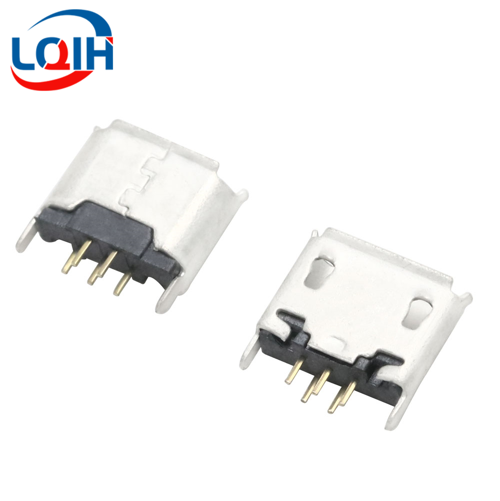 Conector Micro USB 2 de 5 pines, conector hembra DIP SMD para teléfono, tabletas, altavoces, etc., puerto de carga, enchufe de alimentación v8, 10 Uds.: YELLOW