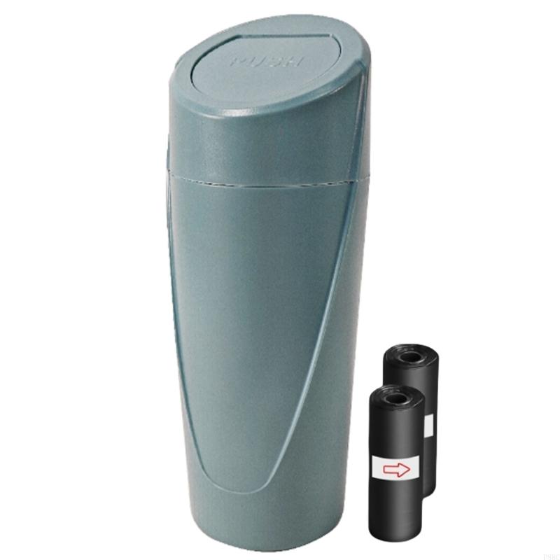 Contenedor basura para vehículos P88C con tapa a presión, bote capacidad media, bote basura para automóvil,: Naranja