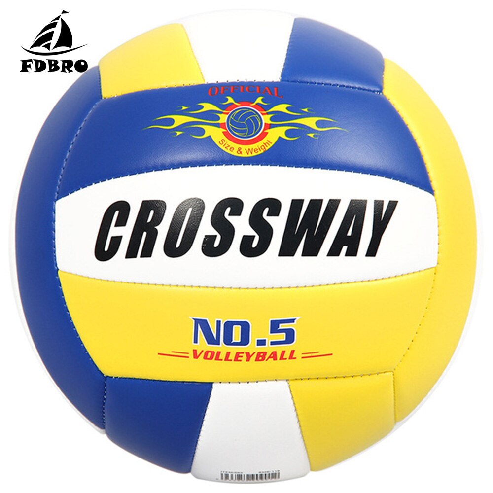 FDBRO Size5 PU Volleyball Match Volleyball Ball Indoor&Outdoor Training Ball Indoor Training Ball Beach Volleyball: Blue