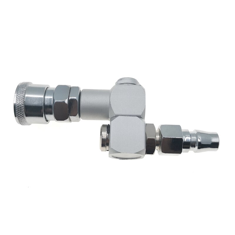 1/4" Pneumatic Part Universal 360 Swivel Air Hose Connector Adapter Flow Aluminum Alloy Tool Used for compressor, car painting: Japanese-style