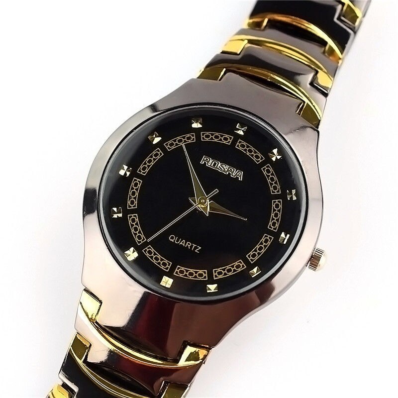 Mænd business ur wolfram-lignende stål armbåndsur luksus titan stil ur mænd og kvinder unisex thintungsten stål