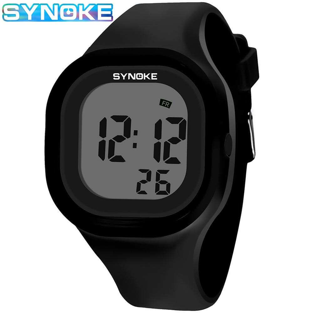 Synoke Studenten Kinderen Horloges Sport Kleurrijke Siliconen Band Digitale Horloges Wekker Led Light Kids Horloges Relgio