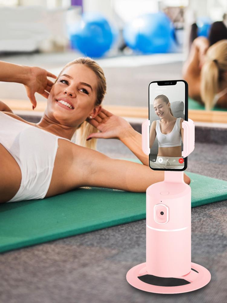 Gezicht &amp; Body Tracking Telefoon Houder 360 Rotatie Mobiele Telefoon Stand Auto Smart Schieten Selfie Stick Holder All-In-Een Rotatie