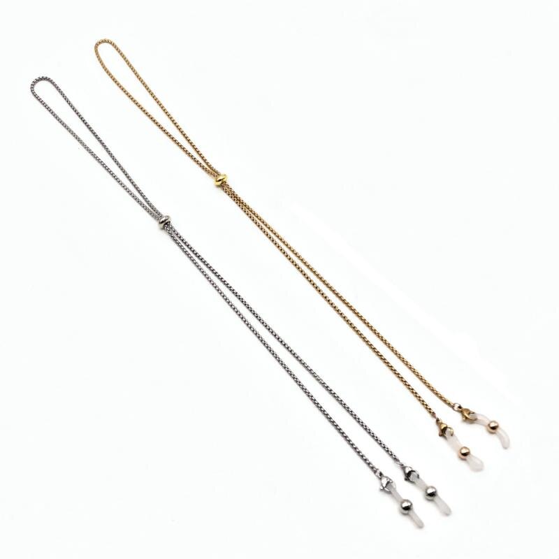 Dames Metalen Ketting Gesp Ring Gezichtsmasker Zonnebril Ketting Antislip Anti-Verloren Mode Eenvoudige Exquisite Gold-plated Accessoires