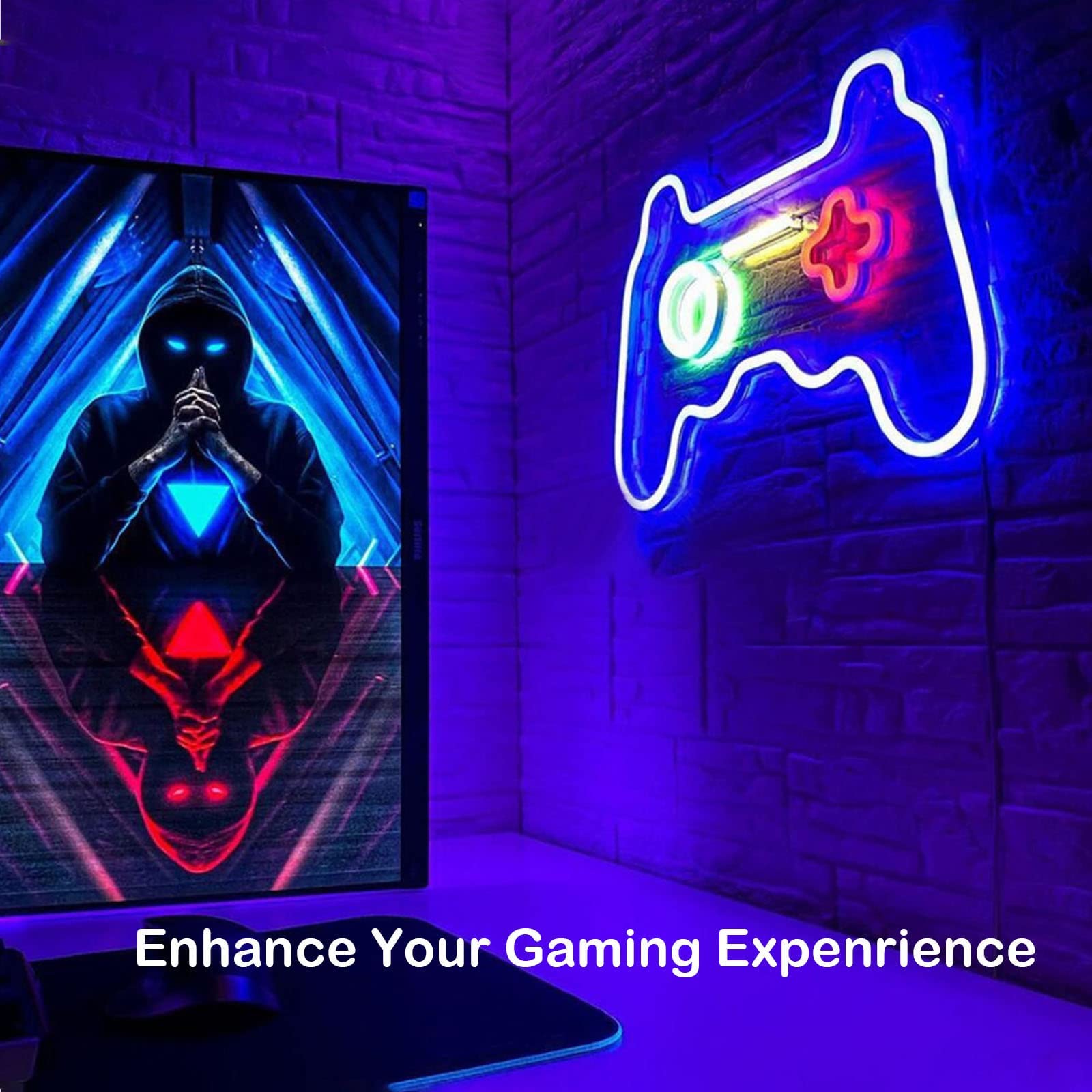 NEUE Neon- Zeichen Gamepad Neon- Licht Playstation Lampe Zauberstab Raum Dekoration Ästhetischen freundlicher Acryl Bord LED Nacht Rohr