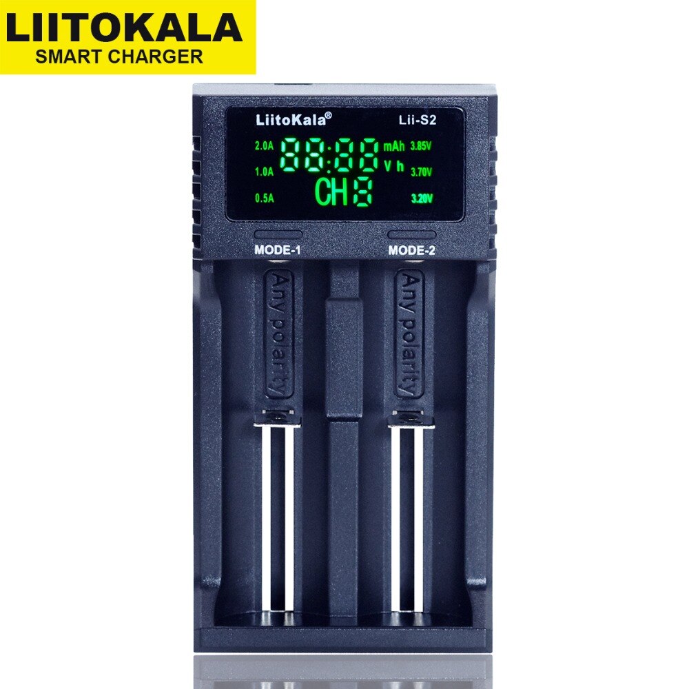 Genuine/Original Liitokala Lii-S2 LCD 3.7V 18650 18350 18500 21700 20700B 14500 26650 1.2V AA AAA NiMH lithium-battery Charger